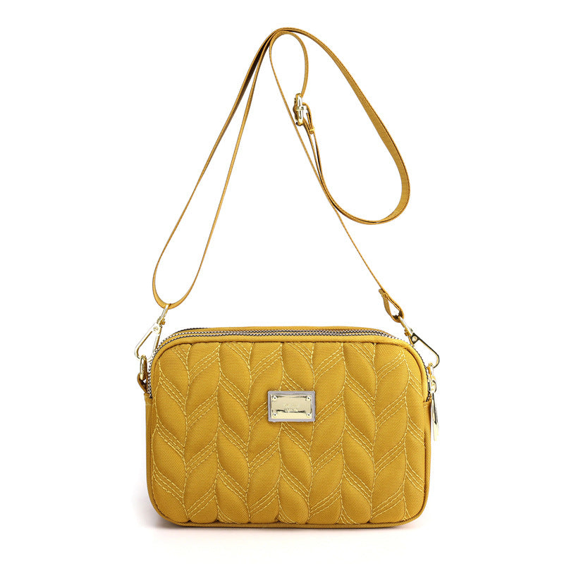 Women's Nylon Cloth Hand Carrying Mini Embroidered Bags