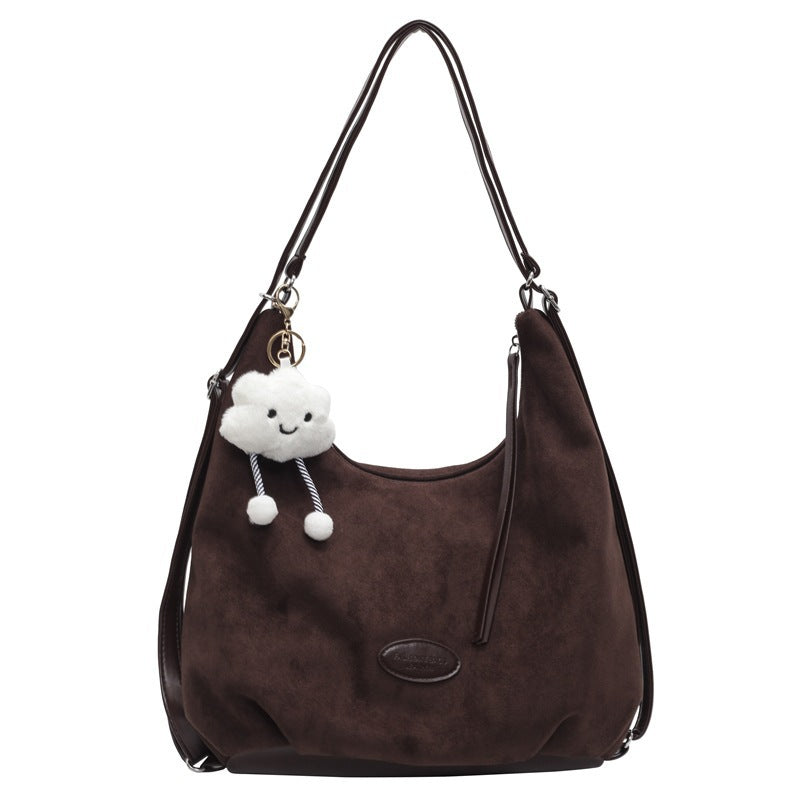 Women's Fashionable Large Capacity Texture Double Suede Crossbody Bags