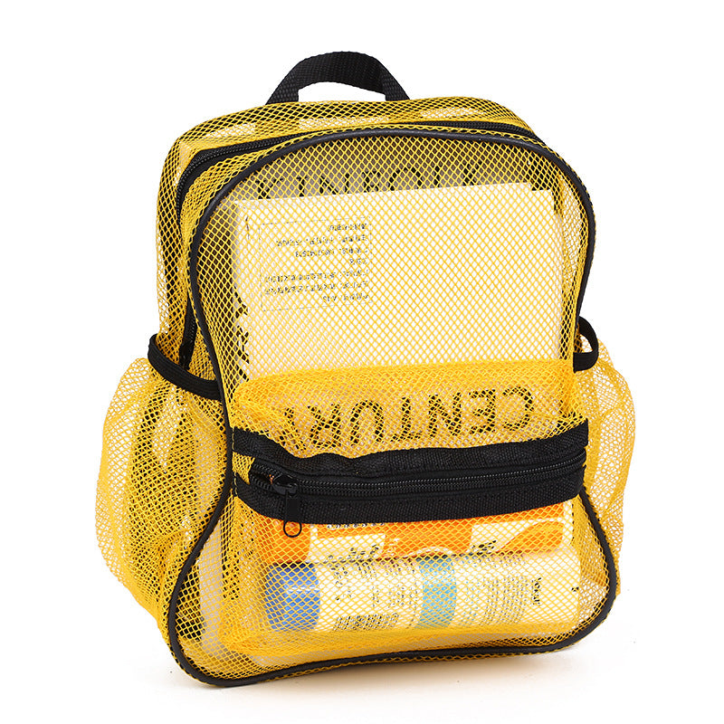 Children's High Mesh Transparent Simple Beach Certification Backpacks