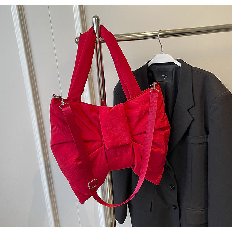 Korean Style Personalized Bow Cloth Canvas Crossbody Bags