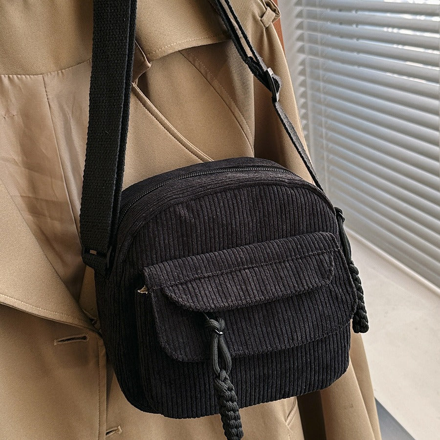 Women's Corduroy Spring Fashion Solid Color University Bags