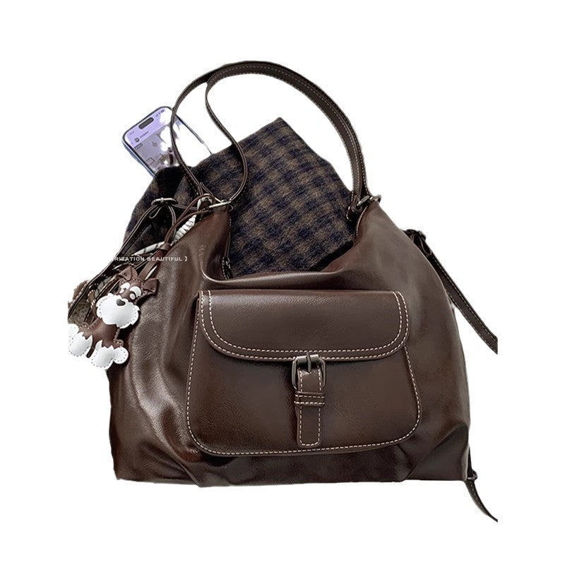 Women's Fashionable Korean Vintage With Over Versatile Shoulder Bags