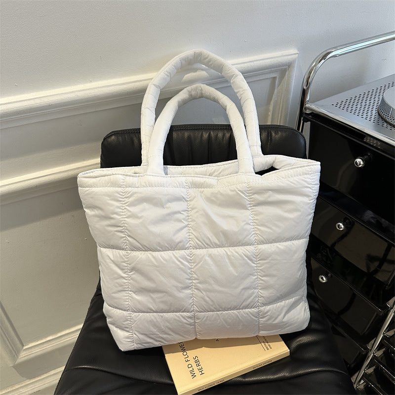 Women's Soft Large Capacity Puff Down Jacket Shoulder Bags