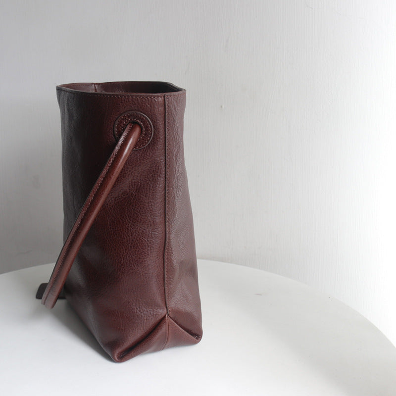 Women's Leather For Vegetable Tanned Cowhide Temperamental Minority Asymmetric Bags