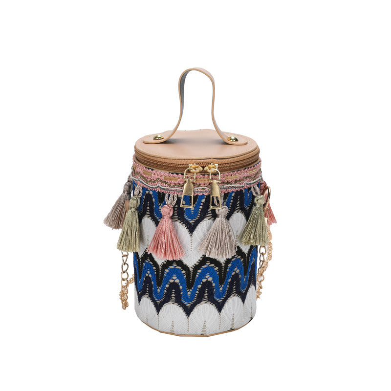 Women's Style Summer Tassel Round Popular Chain Crossbody Bags