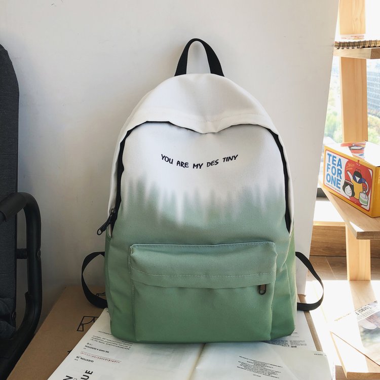 Korean Style Gradient Primary Female College Backpacks