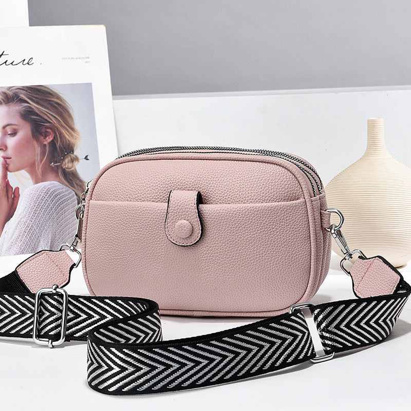 Women's Popular Summer Mom Style Soft Leather Shoulder Bags