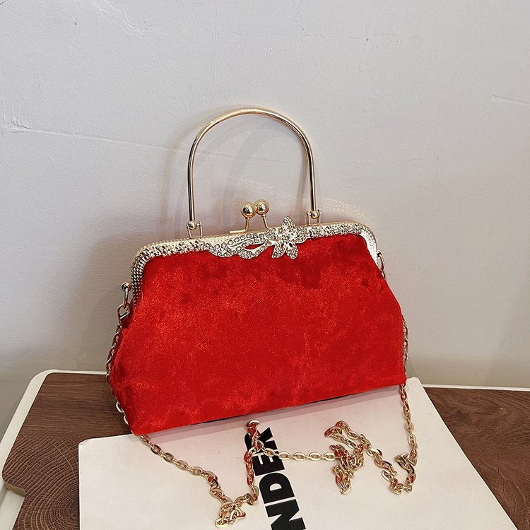 Women's Veet Portable Fashion Clip Chain Dinner Evening Bags