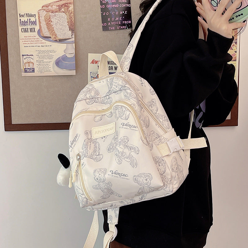 Schoolgirl Niche Korean Style Lightweight Printing Backpacks