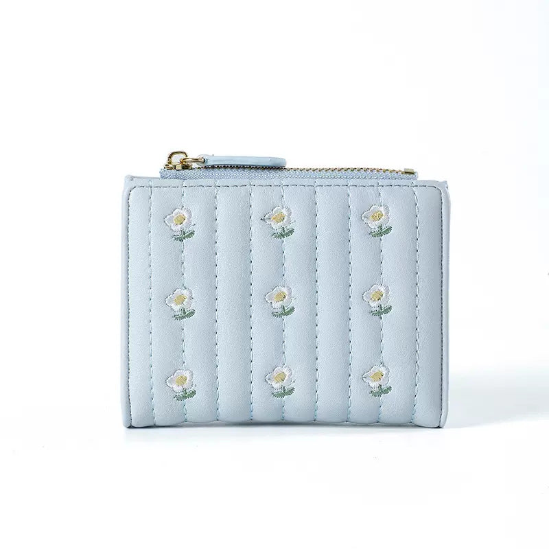 Women's Cream Style Classic Short Fashion Two Ladies Wallets