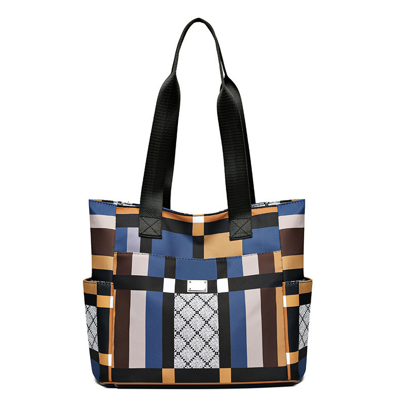 Women's Summer Fashion Portable Texture Plaid Commuter Shoulder Bags