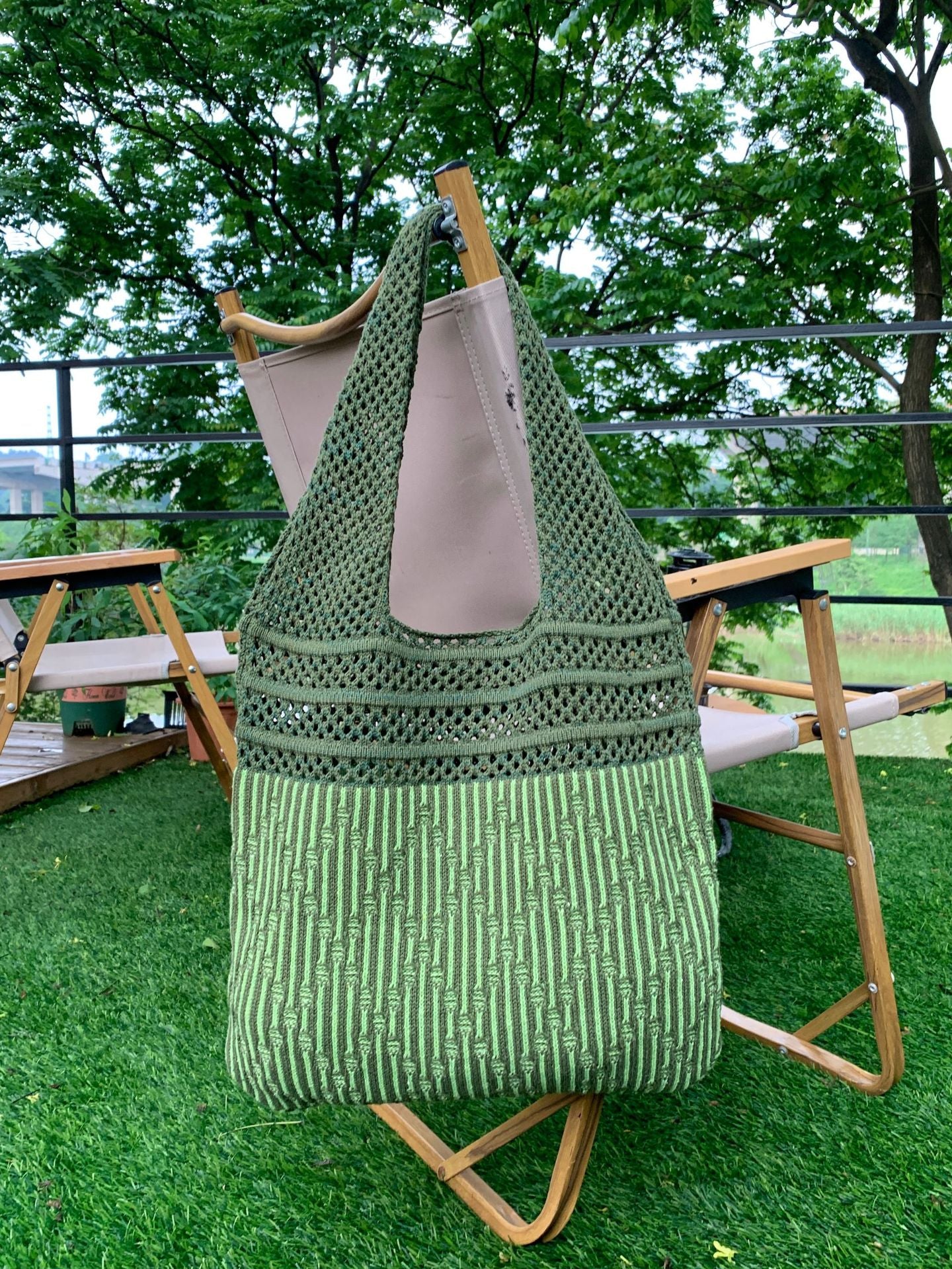 Women's Knitted Stylish Woven Niche Retro Woolen Shoulder Bags
