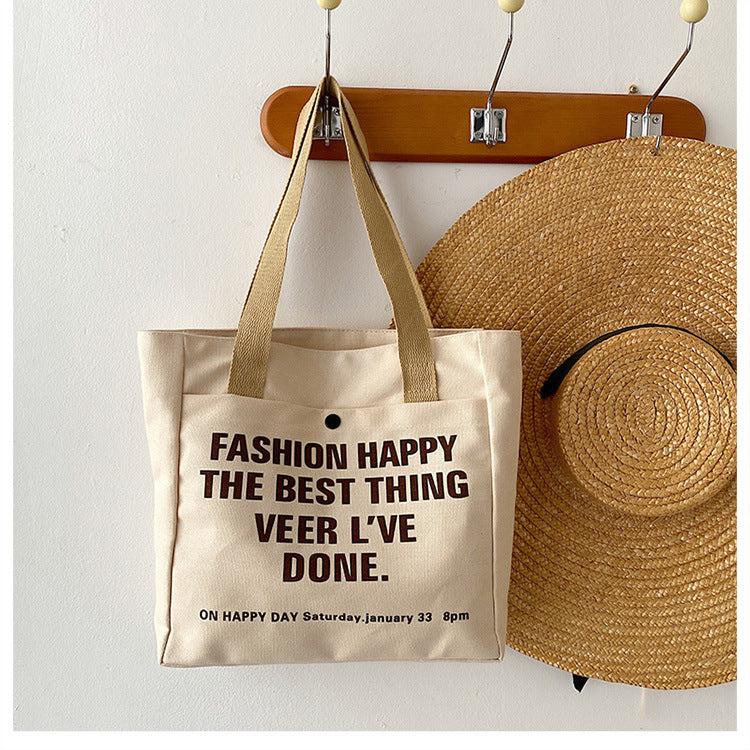Women's Large Capacity Canvas Literary Style Fashionable Crossbody Bags