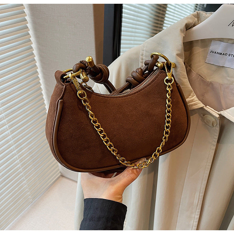 Women's Matte Leather Fashion Retro Dumpling Western Shoulder Bags