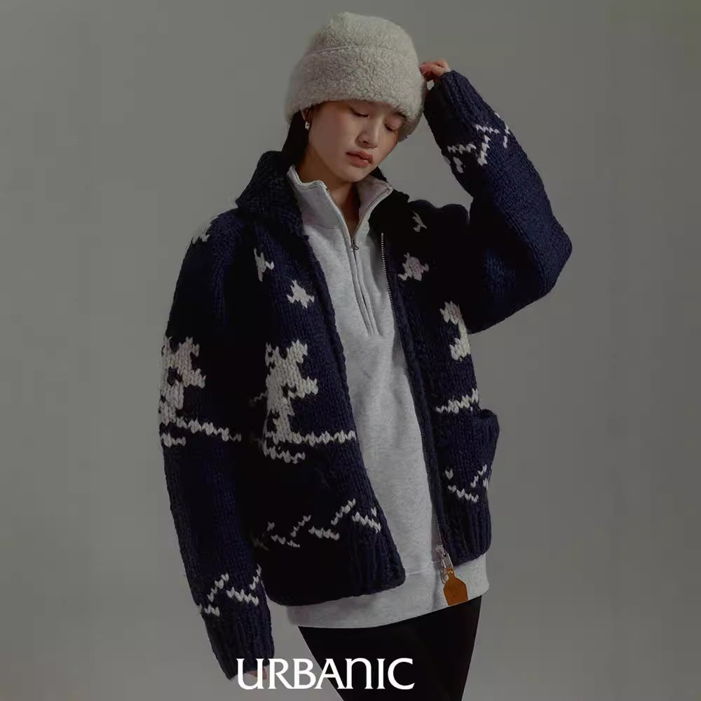 Women's Wool Knit Korean Style Christmas Elk Knitwear