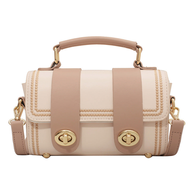 Women's Popular Texture Western Style Contrast Color Shoulder Bags
