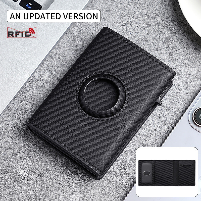 Aluminum Alloy Automatic Pop-up Positioning Tracking Device Carbon Card Holder