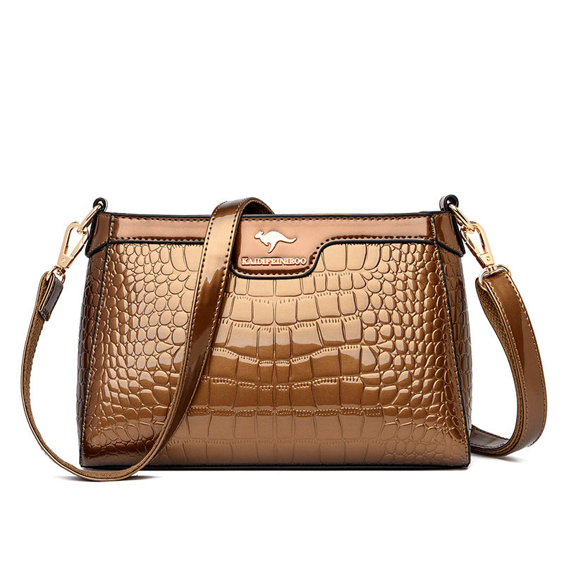 Women's Classy Patent Leather Lady Mom Shoulder Bags