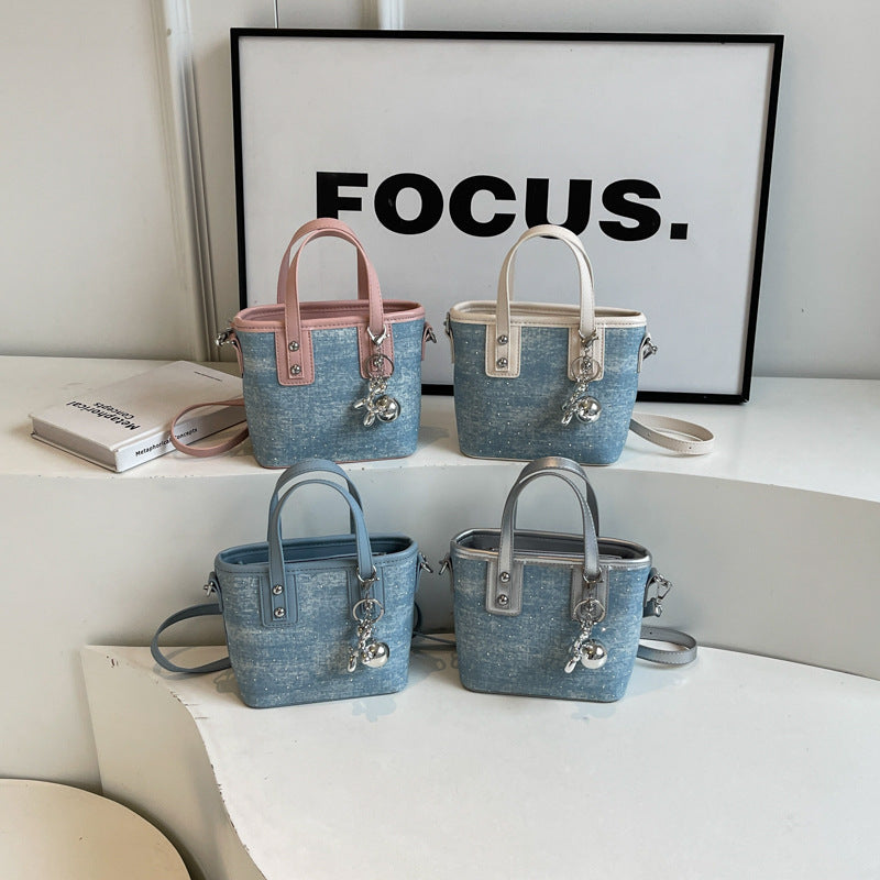 Women's Popular Summer Textured Hand Holding Crossbody Bags