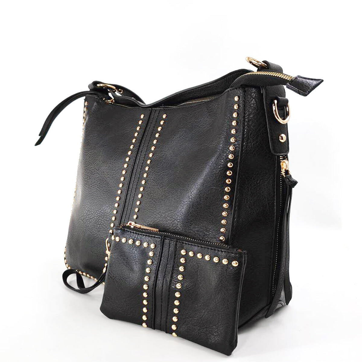 Women's Autumn Rivet Fashion One Combination Retro Tote Bags