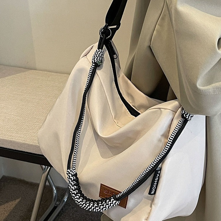 Large Capacity Fashionable Versatile College Canvas Crossbody Bags