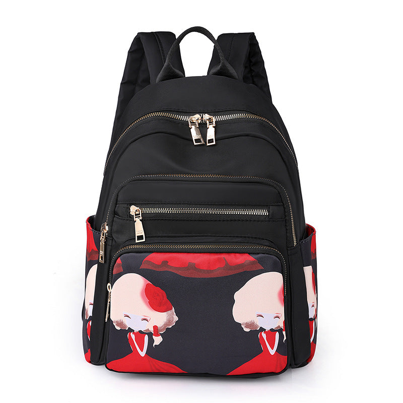 Women's Fashionable Waterproof Nylon Cloth Multifunctional Trendy Backpacks