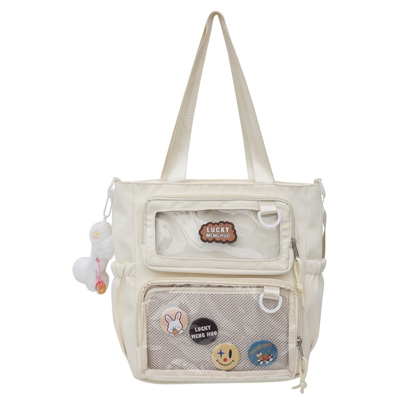 Large Capacity Female College Cute Versatile Transparent Backpacks