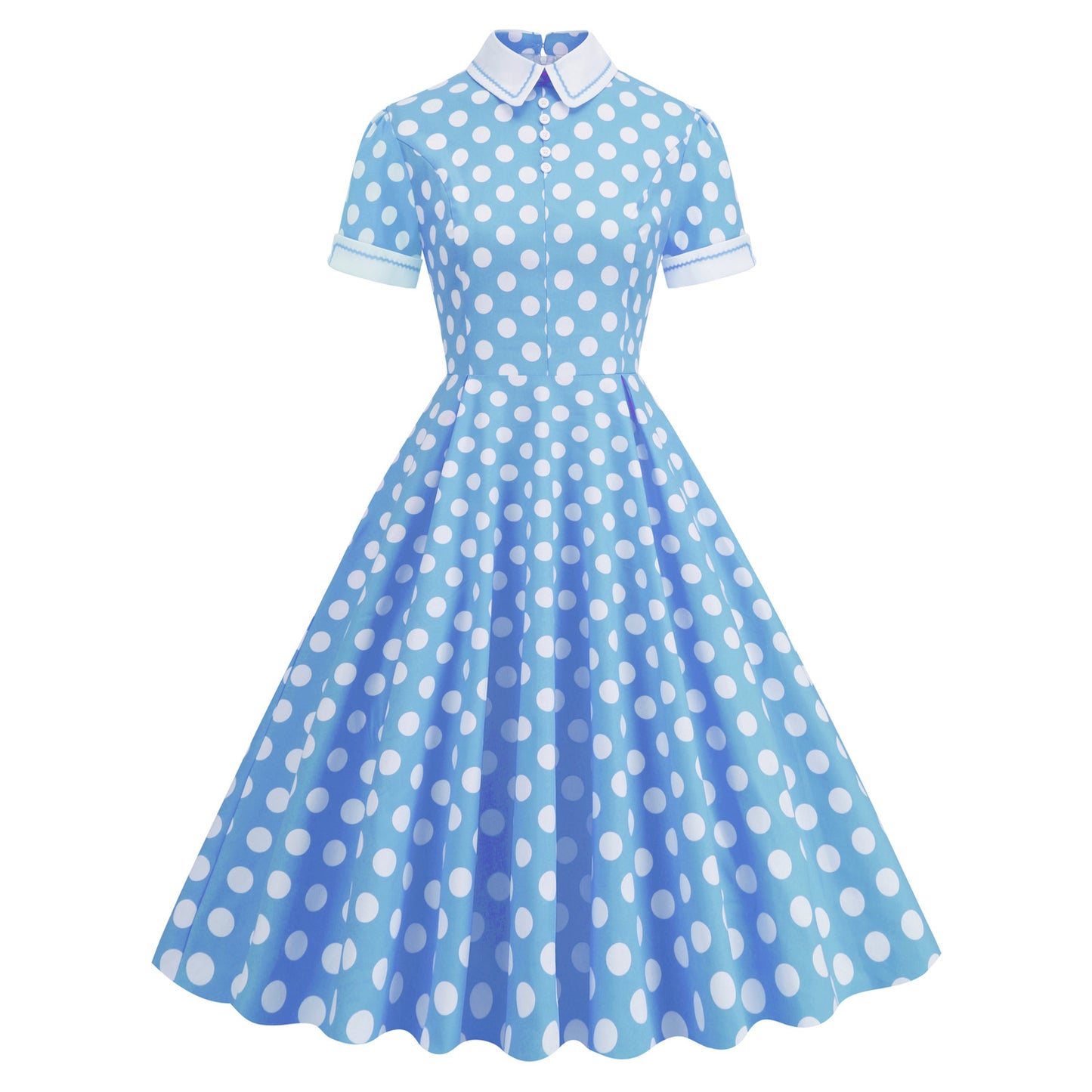 Hepburn Style Court Elegant Graceful Polka Dot Dresses