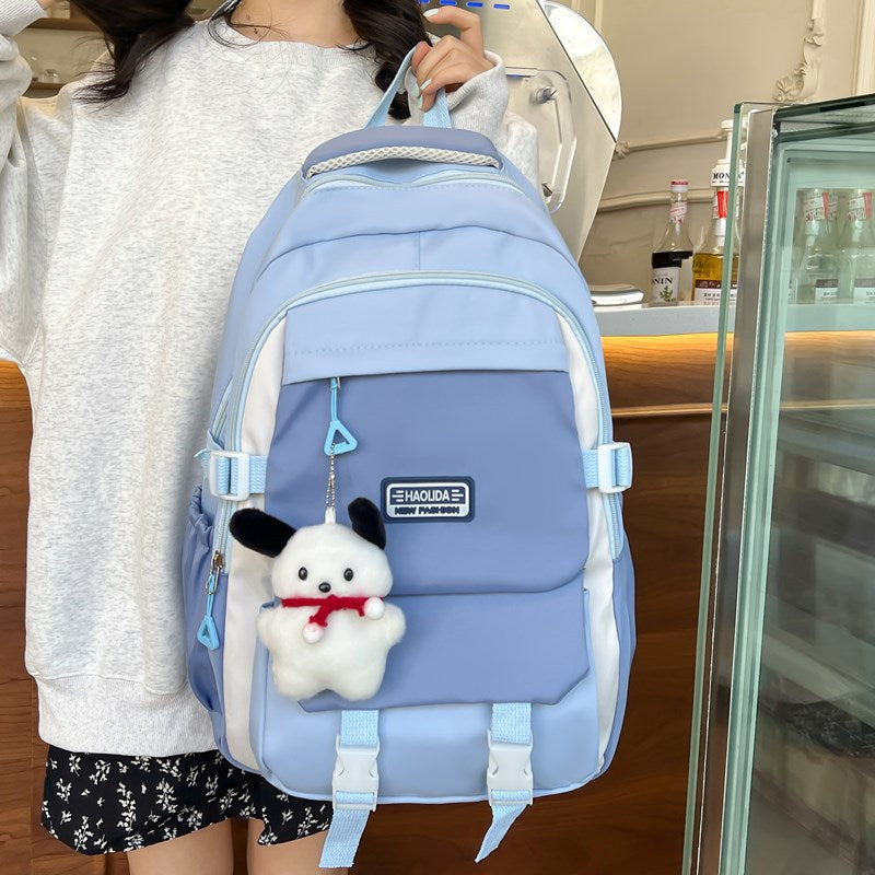 Junior High College Versatile Contrast Color Backpacks