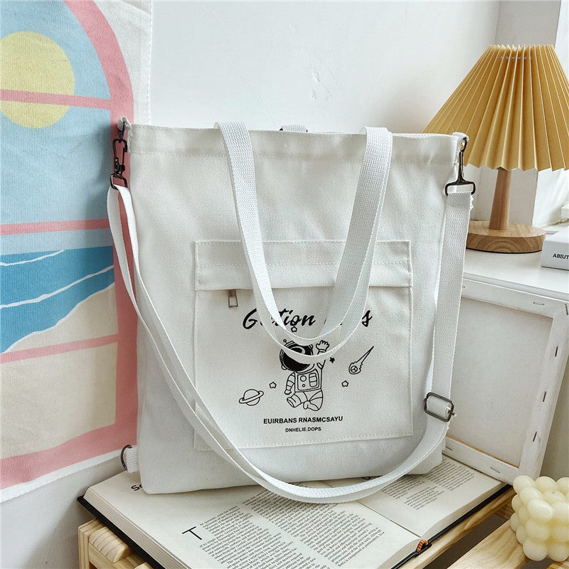 Women's Cartoon Personality Canvas Large Capacity Portable Backpacks