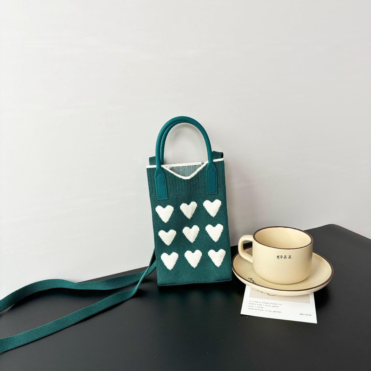 Dopamine High Sense Minority Knitted Korean Phone Bags