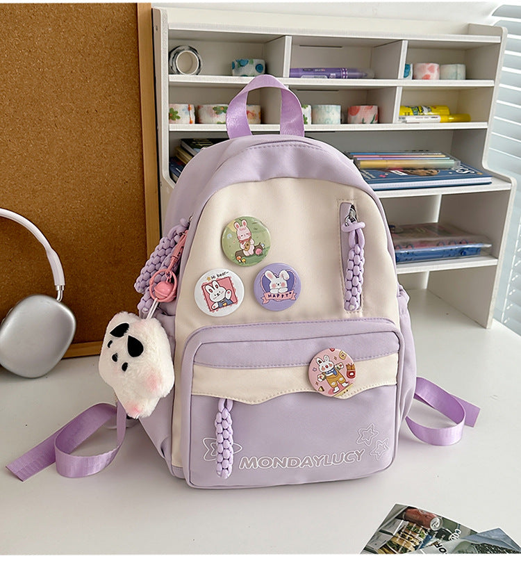 Style Simple Contrast Color Primary Secondary Backpacks