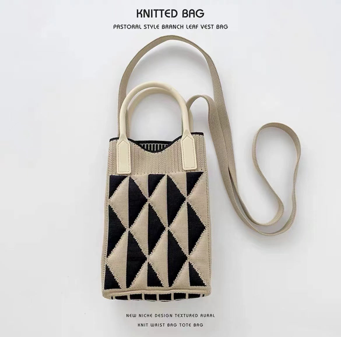 Knitted Portable Hand Female Korean Niche Crossbody Bags