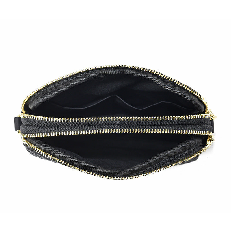 Women's Oxford Cloth Cell Diamond Pattern Mother Crossbody Bags