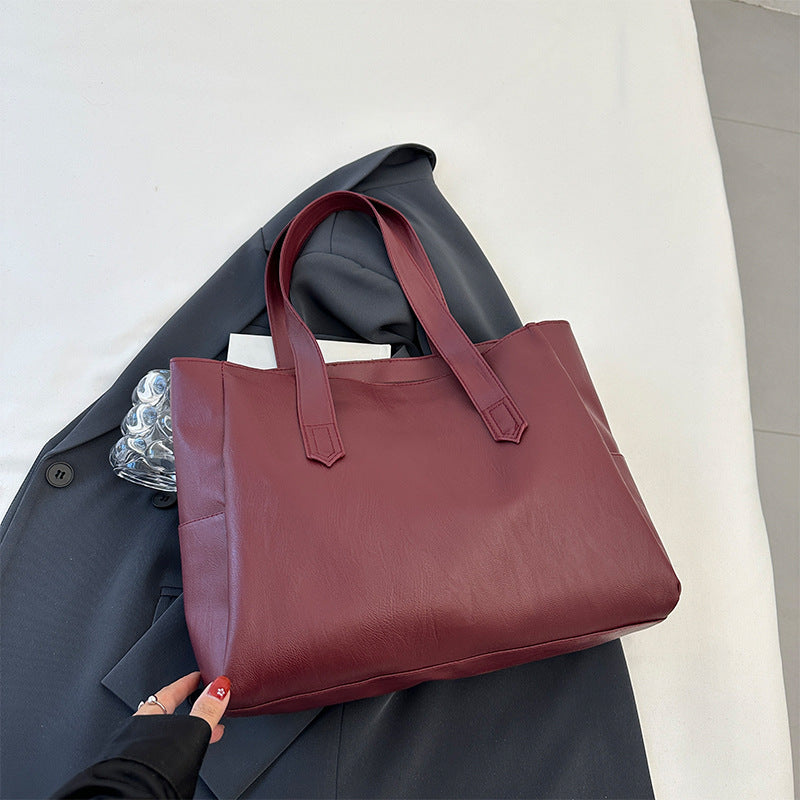 Women's Korean Simple Large Capacity Totes Thickened Shoulder Bags