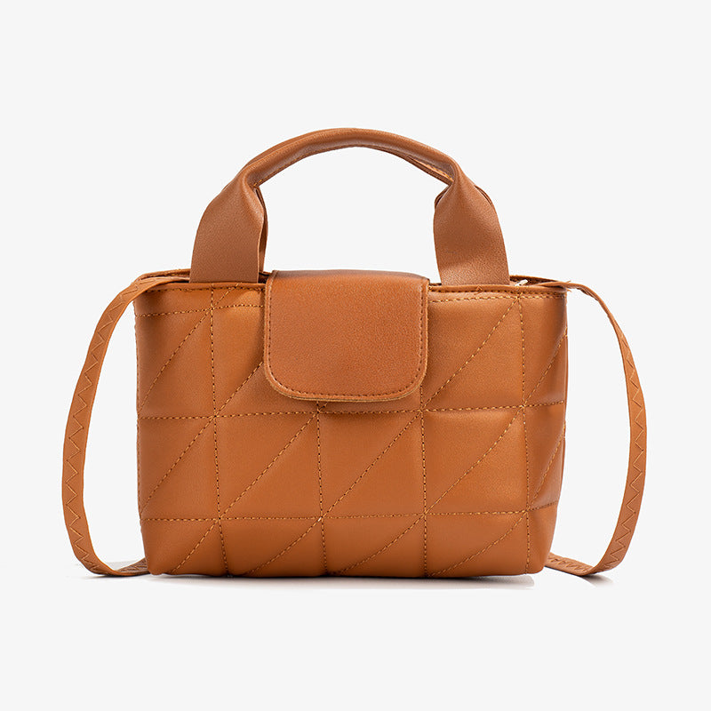 Women's Fashion Plaid Portable Autumn Simple Shoulder Bags