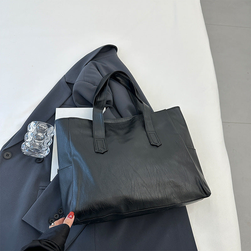 Women's Korean Simple Large Capacity Totes Thickened Shoulder Bags