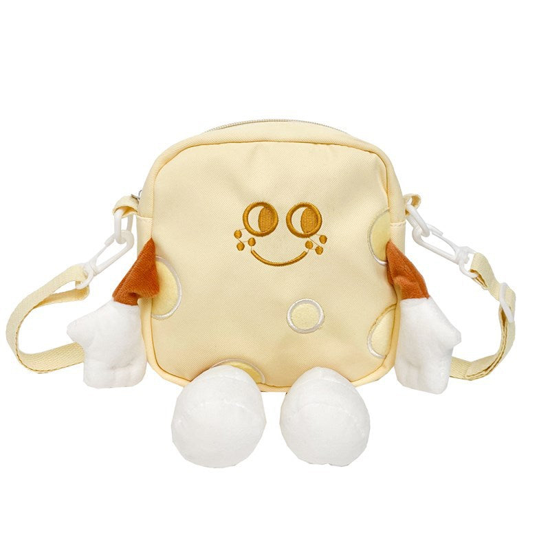 Cheese One Cute Cartoon Canvas Triangle Crossbody Bags