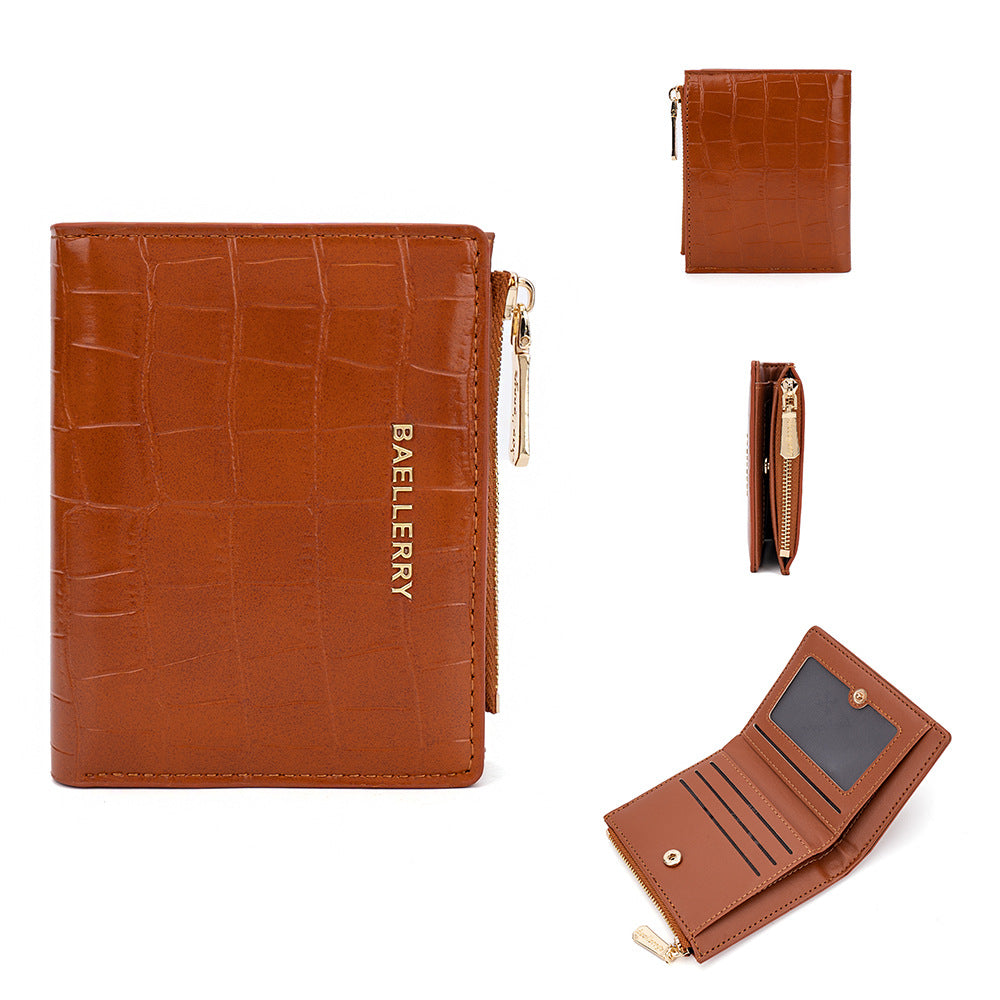 Short Chic Crocodile Pattern Hidden Hook Purses