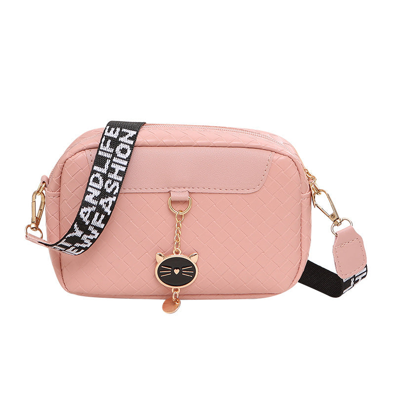 Trendy Lady Temperament Embossed Woven Pattern Crossbody Bags
