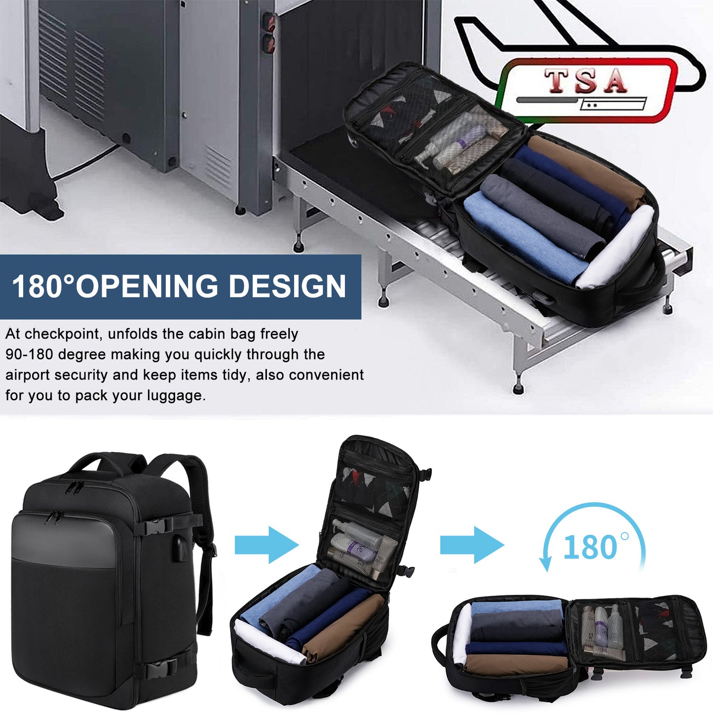Cabin Boarding Airline Approved Portable Computer Business Backpacks