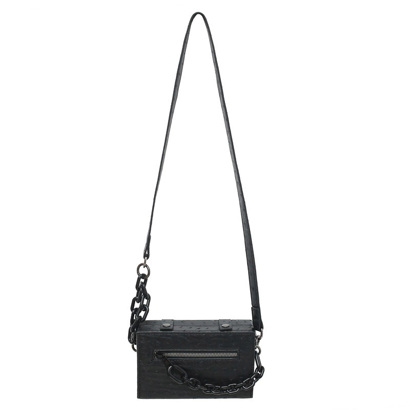 Women's & Men's Advanced Texture Ostrich Grain Box Trendy Men's Messenger Bags