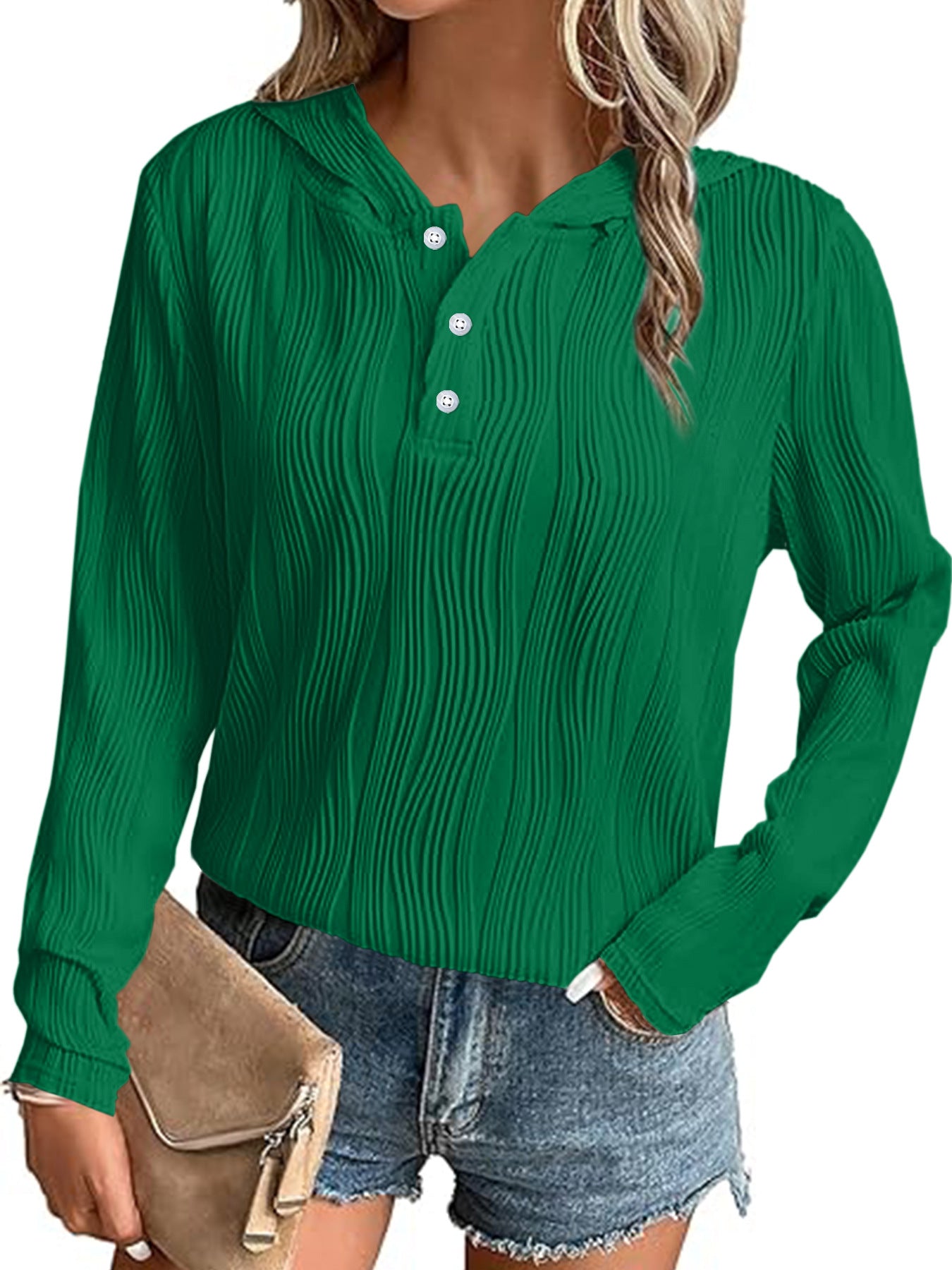 Women's Solid Color Hooded Casual For Women's Sweater, Sweater