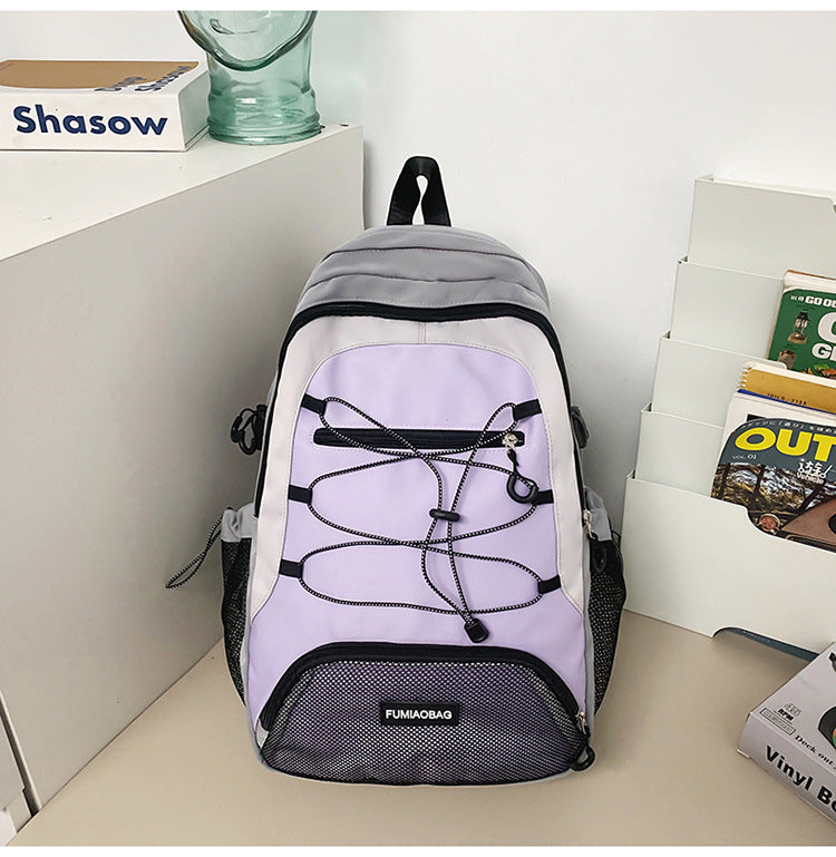 Contrast Color Hiking Retro Lightweight Computer Backpacks