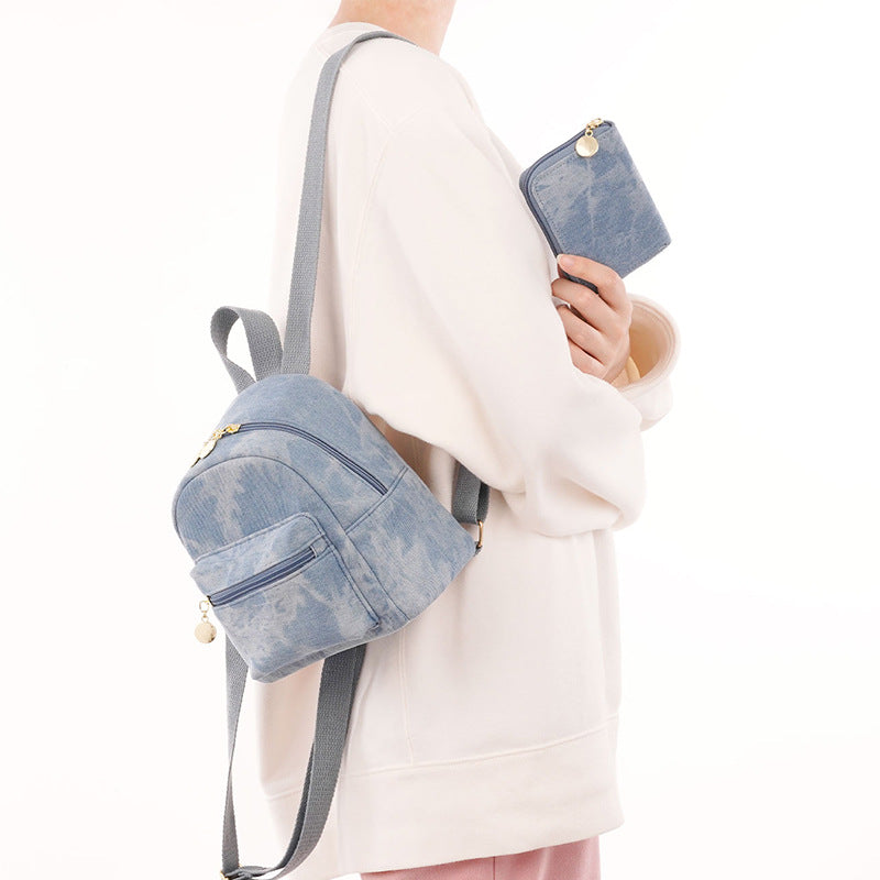 Women's Denim Large Capacity Female Mori Fresh Backpacks