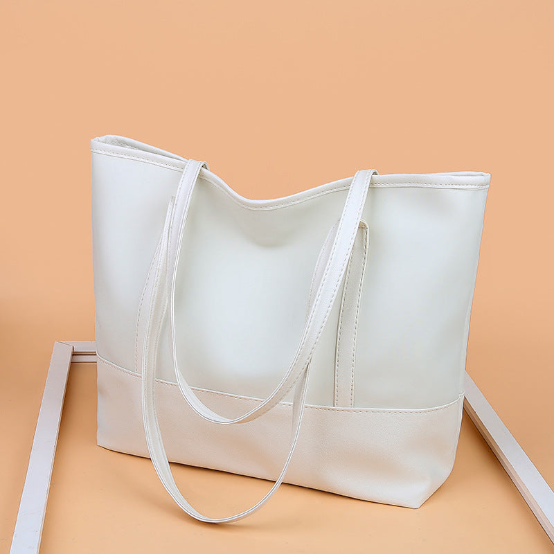 Cloth Large Capacity Totes Fashion Contrast Shoulder Bags
