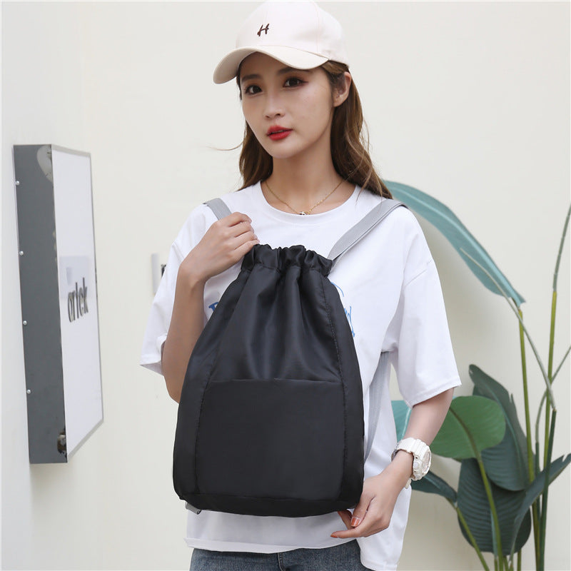 Women's & Men's & Fixed Drawstring Pocket Waterproof Lightweight Backpacks