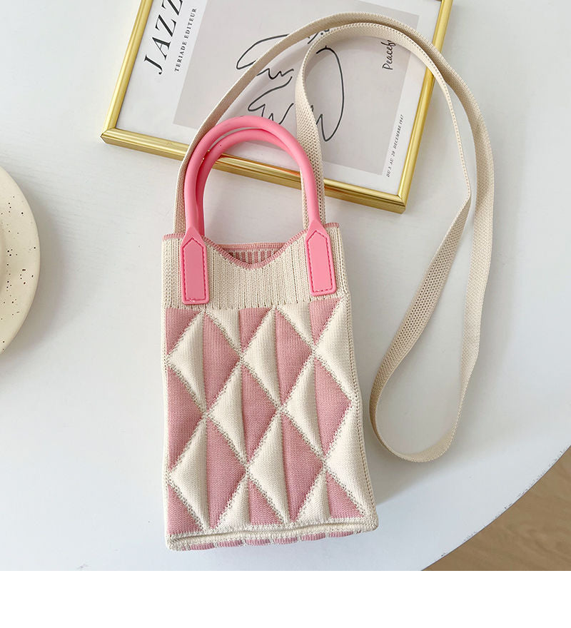 Knitted Korean Style Woolen Yarn Fashion Phone Bags