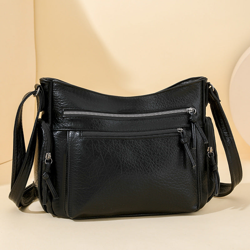 Women's Soft Leather Large Capacity Versatile One Crossbody Bags