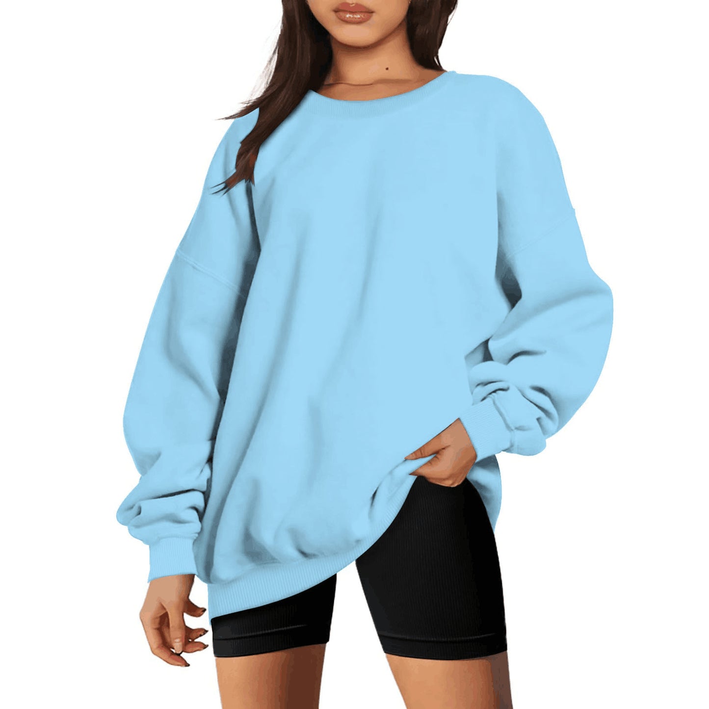 Women's Loose Sports Long Sleeve Round Neck Women's Sweater, Sweater
